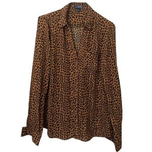 The limited leopard print button up blouse
